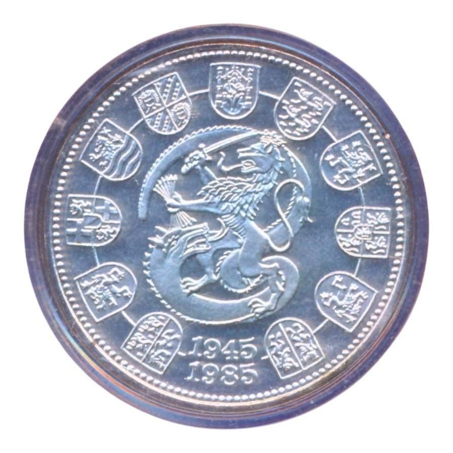 Nederland Gedenkpenning 40 jaar bevrijd in etui, Ophalen of Verzenden, Overige materialen, Nederland