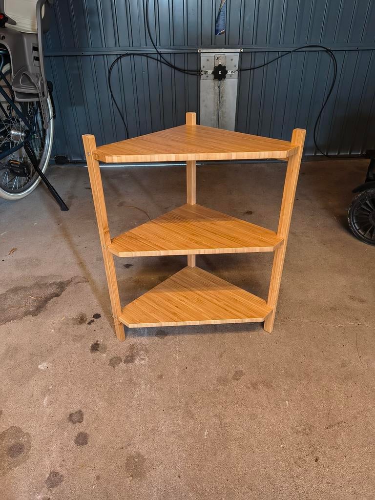 Hoek-kastje en droogrek voor je badkamer, Ophalen, Zo goed als nieuw, Bruin, Handdoekenrek