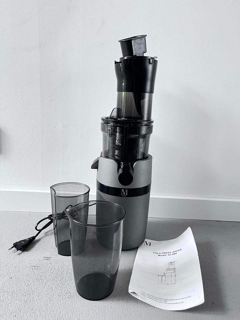 M Cold Press Juicer SJ-009 - Slowjuicer voor verse sappen, Witgoed en Apparatuur, Juicers, Ophalen of Verzenden, Zo goed als nieuw