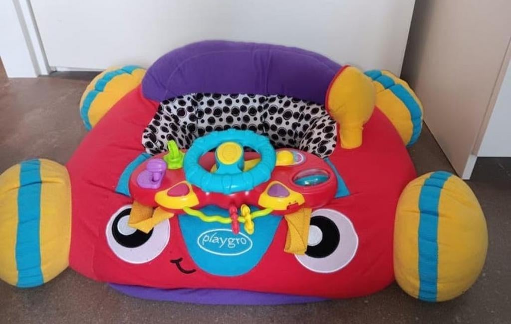 Playgro pluchen auto zitkussen met dashboard, Ophalen of Verzenden, Zo goed als nieuw, Overige typen, Met licht