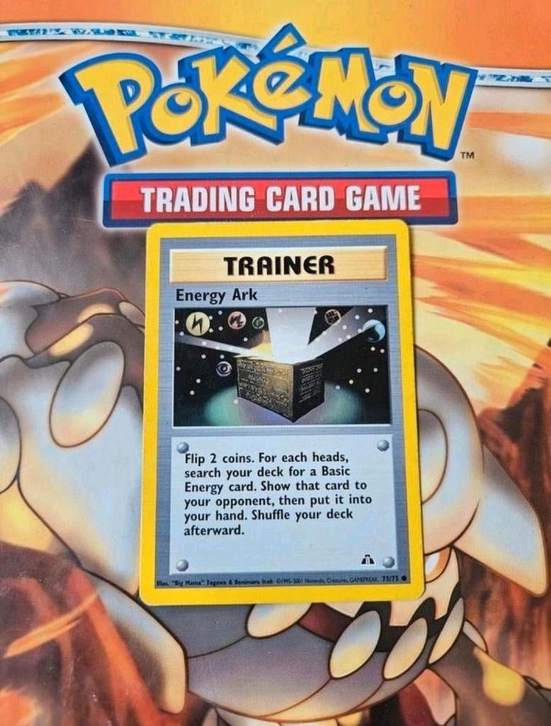 Energy ark 75/75 Neo Discovery pokemon kaart, Ophalen of Verzenden, Gebruikt, Losse kaart