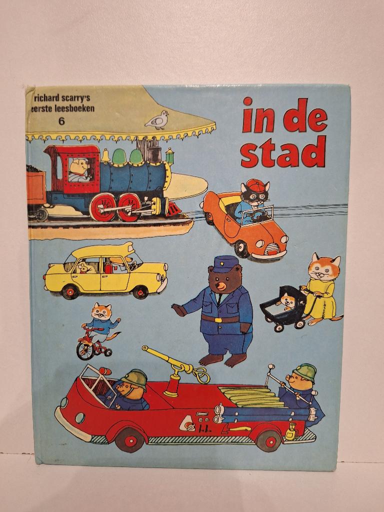 Richard Scarry – In de stad, Boeken, Ophalen of Verzenden, Zo goed als nieuw, Fictie algemeen