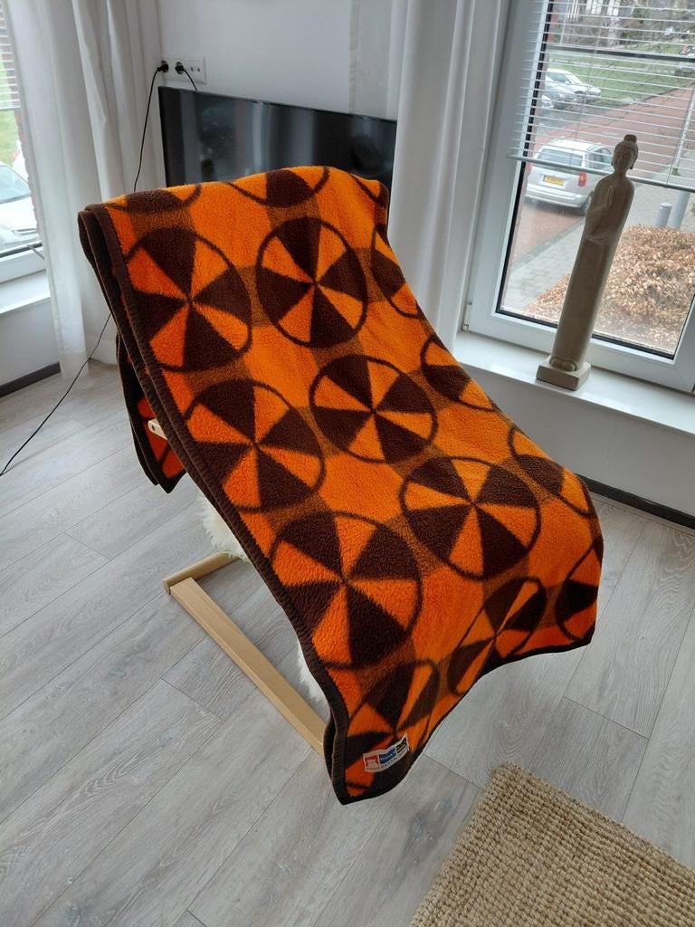 Vintage Retro Didas dekens jaren 70, Huis en Inrichting, Woonaccessoires | Plaids en Woondekens, Ophalen of Verzenden, Gebruikt