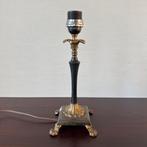 Klassieke Empire Stijl Tafellamp, Lampenvoet, Metaal, Ophalen of Verzenden, Gebruikt, Metaal, Minder dan 50 cm