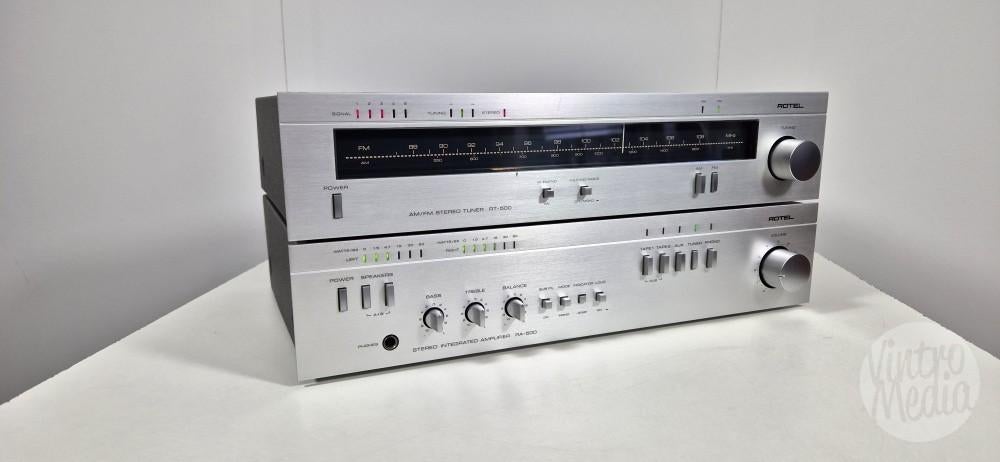 Rotel RA-500 Versterker + RT-500 Tuner | Vintage Stereo Set, Audio, Tv en Foto, Stereo-sets, Refurbished, Tuner of Radio, Overige merken