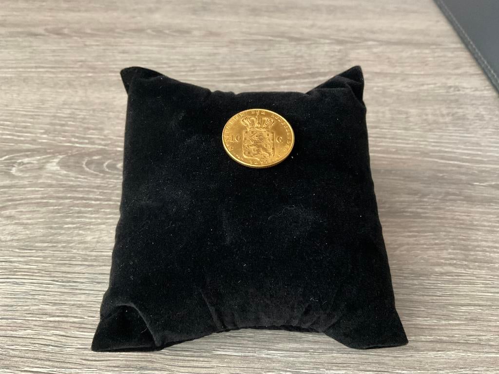 Gouden 10 gulden Wilhelmina lang haar, Postzegels en Munten, Munten | Nederland, Koningin Wilhelmina, Losse munt, 10 gulden, Goud