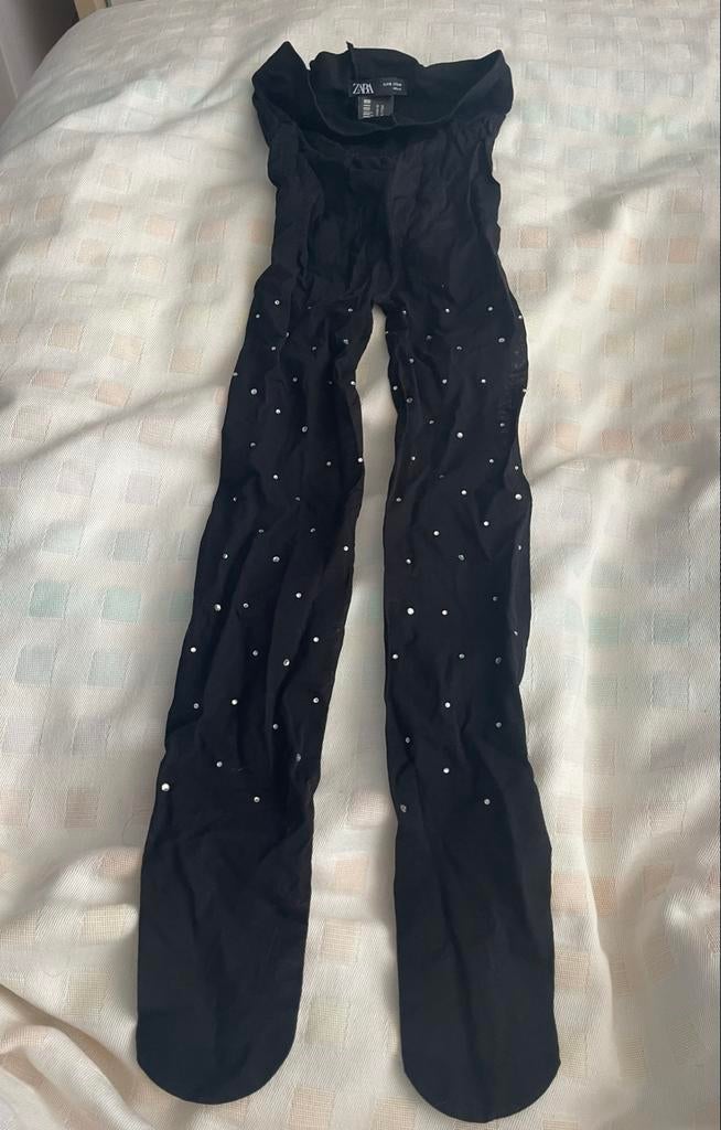 Zara panty zwart met steentjes, maat S, ongedragen, Maat 36/38 (S), Zwart, Nieuw, Ophalen of Verzenden