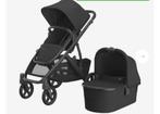 Zwarte kinderwagen met reiswieg uppababy, Kinderen en Baby's, Kinderwagens en Combinaties, Gebruikt, Combiwagen, Met reiswieg