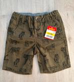 Wibra legergroene korte broek tijgers panters short nieuw 92, Kinderen en Baby's, Kinderkleding | Maat 92, Ophalen of Verzenden