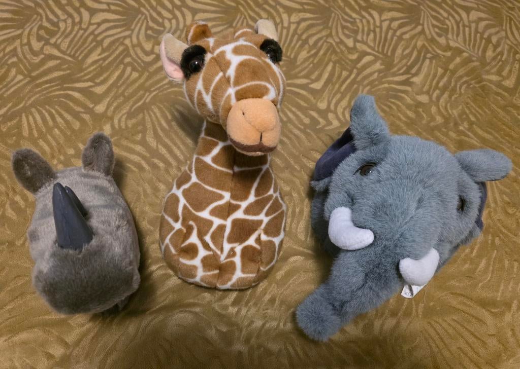 Set van 3 dieren koppen., Ophalen, Wanddecoratie