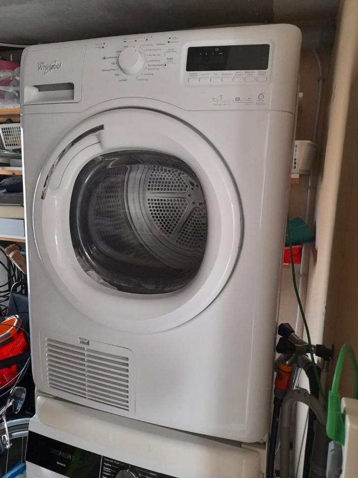 Whirlpool 6th Sense condensdroger vulcapaciteit 8 kg, Witgoed en Apparatuur, Wasdrogers, Gebruikt, Condens, Voorlader, 6 tot 8 kg