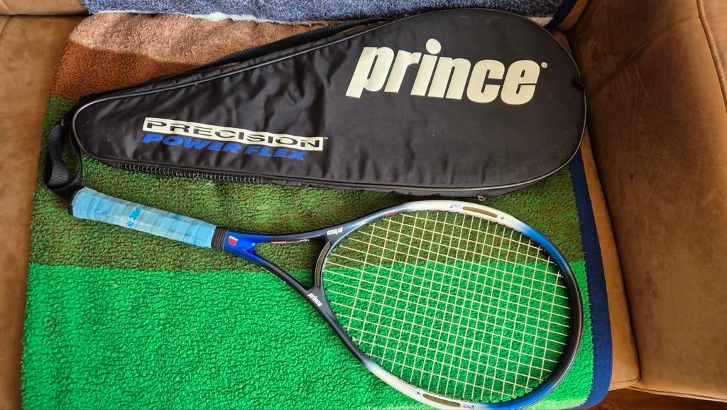 Prince precision power flex tennisracket mooie staat + hoes, Gebruikt, Prince, Ophalen of Verzenden, Racket