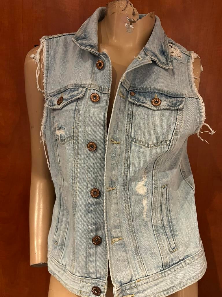H&M spijkerjas maat m zgan, Kleding | Dames, Bodywarmers, Maat 38/40 (M), G, G, Blauw