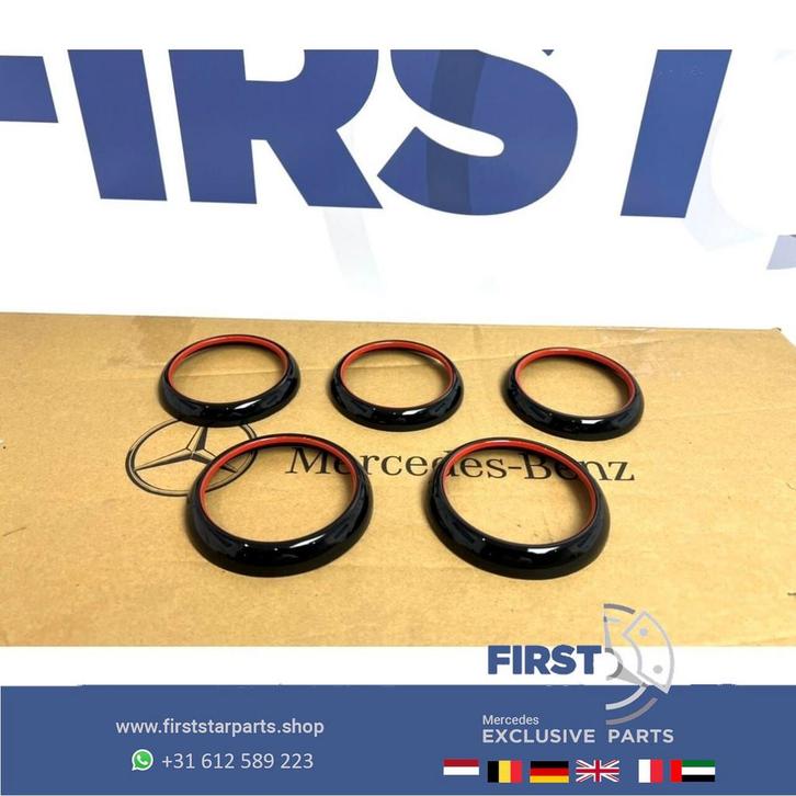 RODE AMG LUCHTROOSTERS voor Mercedes W176 W117 W156 A45 CLA4, Auto-onderdelen, Dashboard en Schakelaars, Mercedes-Benz, Gebruikt