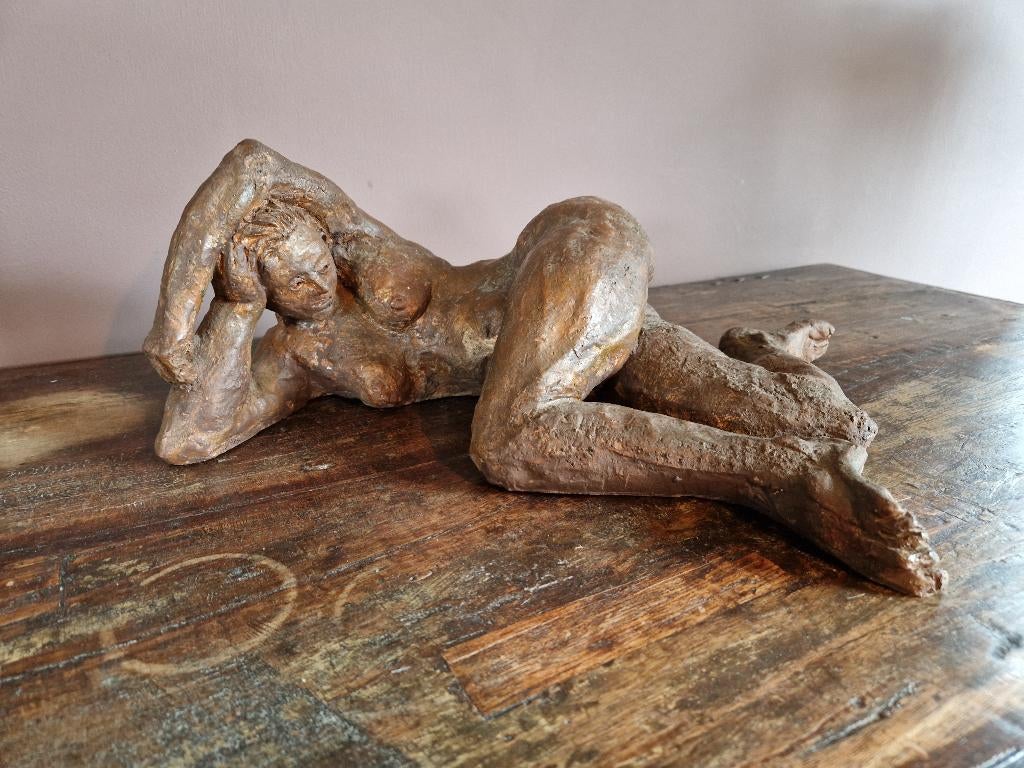 André Tanner Naakte Vrouw in Rust, Antiek en Kunst, Kunst | Beelden en Houtsnijwerken, Beeld, Steen of Keramiek, Vrouw, 50 - 100 cm