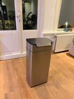 Simplehuman 30L Touch Bar Prullenbak - Geen Vingerafdrukken, Ophalen, Zo goed als nieuw, Rvs, 75 cm of meer