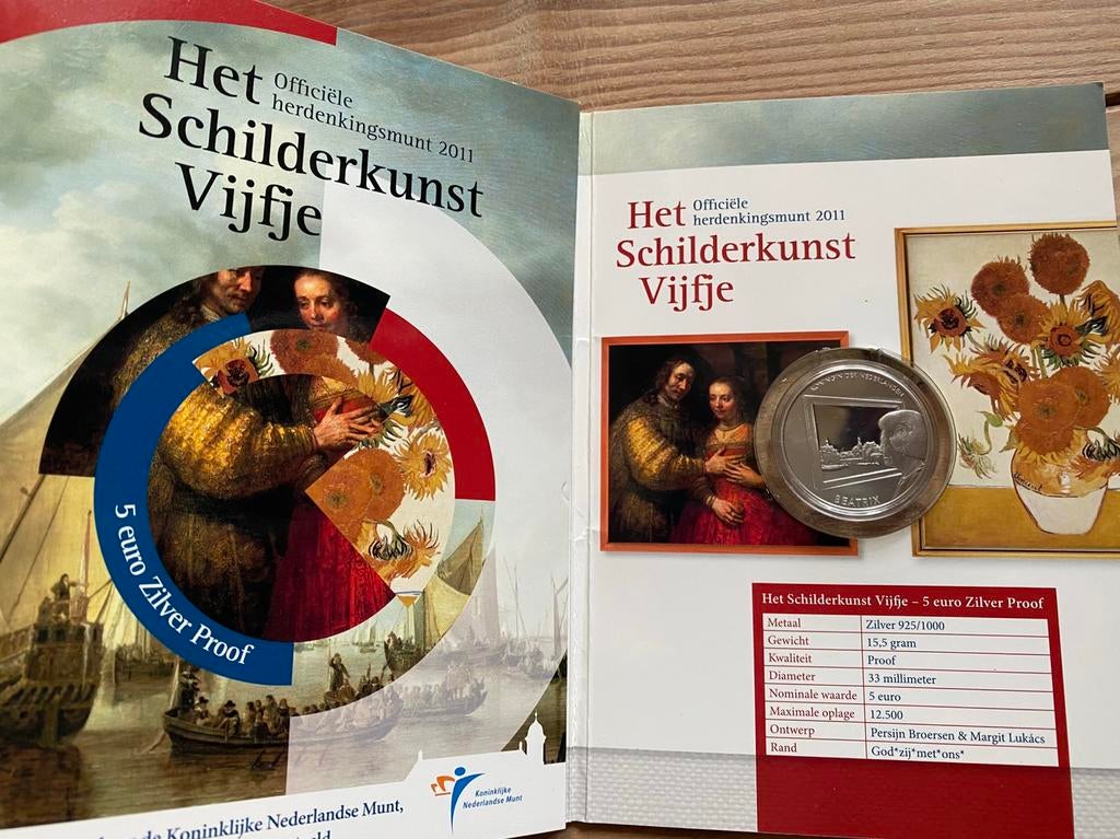 Het schilderskunst vijfje, Postzegels en Munten, Zilver, Overige landen, Losse munt, Overige waardes