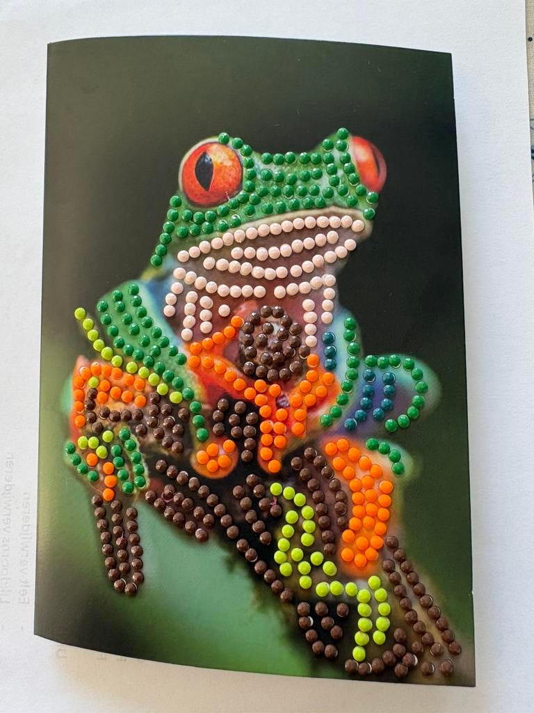 Diamond painting kaart kikker, Ophalen of Verzenden, Zo goed als nieuw, Overige thema's