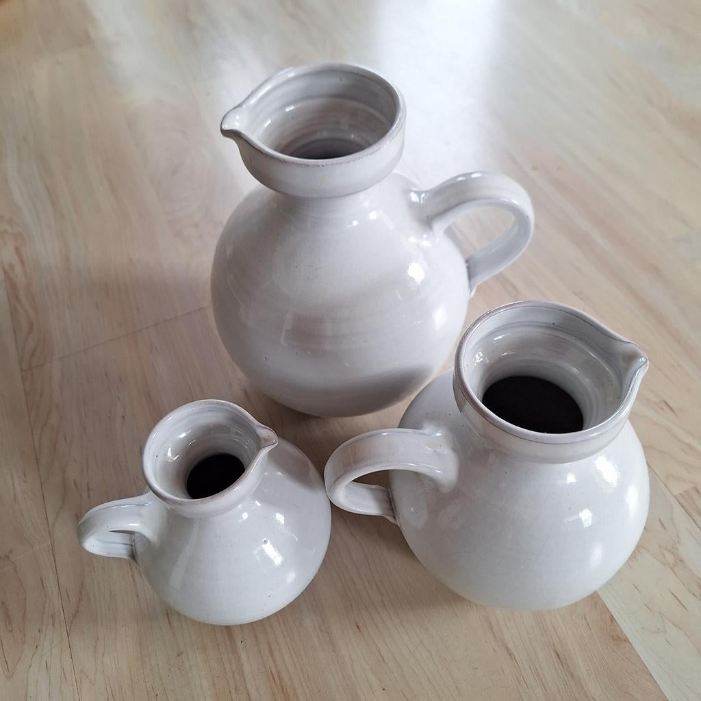 Set van 3 stenen kannen, Huis en Inrichting, Ophalen, Rond