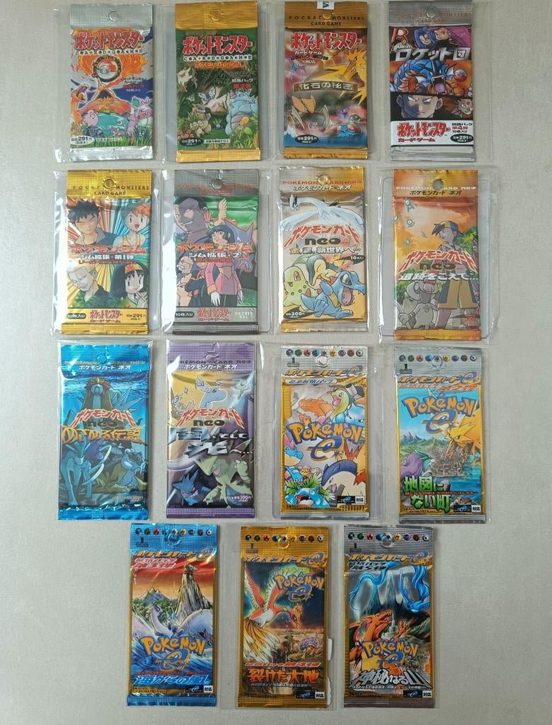 Pokémon Japans booster lot van base tot skyridge, Hobby en Vrije tijd, Verzamelkaartspellen | Pokémon, Ophalen of Verzenden, Nieuw