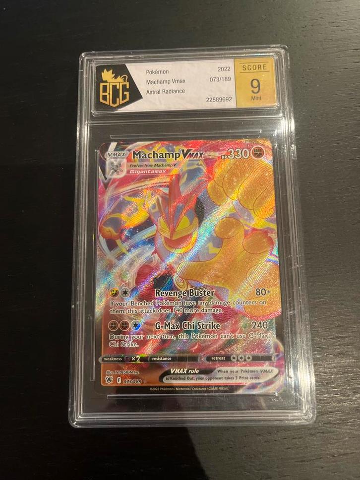 Machamp Vmax 073/189 Astral Radiance BCG 9 Mint, Hobby en Vrije tijd, Verzamelkaartspellen | Pokémon, Losse kaart, Foil, Ophalen of Verzenden