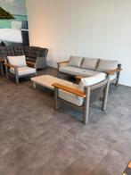 Luxe Loungeset Aluminium/Rope met Kussens en Salontafel, 5 zitplaatsen, Aluminium, Ophalen of Verzenden, Zo goed als nieuw
