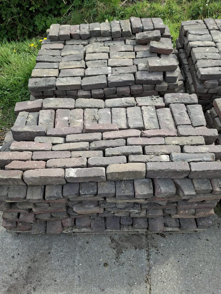 Oude gebakken waaltjes - Authentieke bestrating, Tuin en Terras, Tegels en Klinkers, Ophalen, Gebruikt, 10 m² of meer, Klinkers
