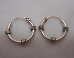 Zilveren oorringen Bali unisex nr.1698, Sieraden, Tassen en Uiterlijk, Oorbellen, Hangers, Verzenden, Zo goed als nieuw, Zilver