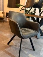 4 comfortabele eetstoelen - Grijs - Ophalen in Rotterdam, Huis en Inrichting, Stoelen, Ophalen, Gebruikt, Vier, Stof