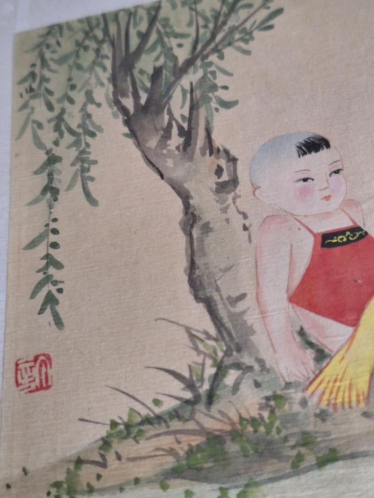 Aquarel china, Ophalen of Verzenden