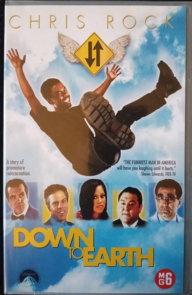 Down To Earth vhs, Alle leeftijden, Ophalen of Verzenden, Zo goed als nieuw, Actie en Avontuur
