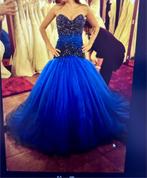 Trouwjurk blauw, Ophalen, Zo goed als nieuw, Blauw, Trouwjurk