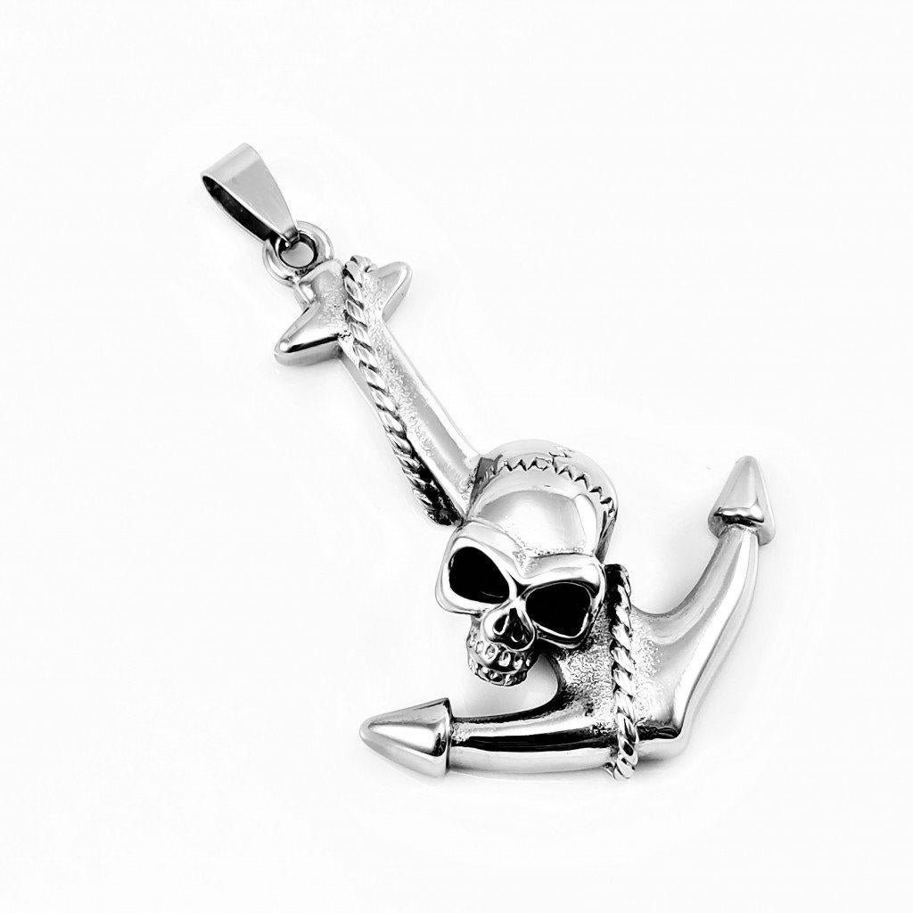 Roestvrij Stalen Ankerhanger met Schedel - RVS Hanger Heren, Overige materialen, Birgitta-Gracht 33, 6465 EL Kerkrade, Nederland