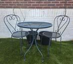 Charmant bistro setje ijzer, Overige materialen, Gebruikt, Bijzettafel, Tuinset