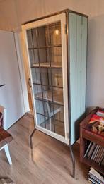 Originele kast met glas in lood deur, Huis en Inrichting, Kasten | Vitrinekasten, Ophalen, 50 tot 100 cm, 150 tot 200 cm, 50 tot 75 cm