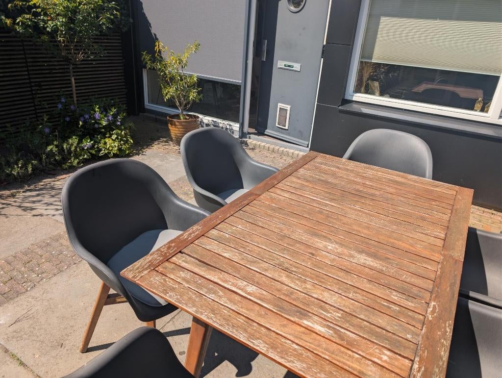 tuintafelset, Ophalen, Gebruikt, Rechthoekig, Hout