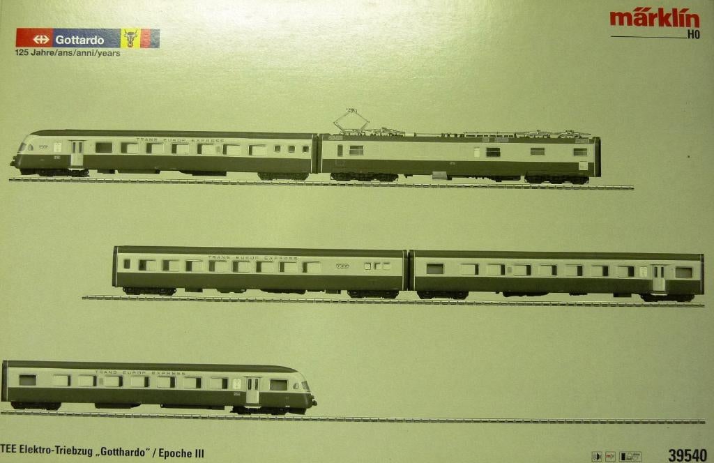 Märklin 39540 Set(5) MFX SOUND Sneltrein TRANS EUROP EXPRESS, Hobby en Vrije tijd, Modeltreinen | H0, Wisselstroom, Treinset, Nieuw