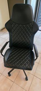 Gamestoel, Huis en Inrichting, Stoelen, Ophalen, Zwart, Leer, Zo goed als nieuw
