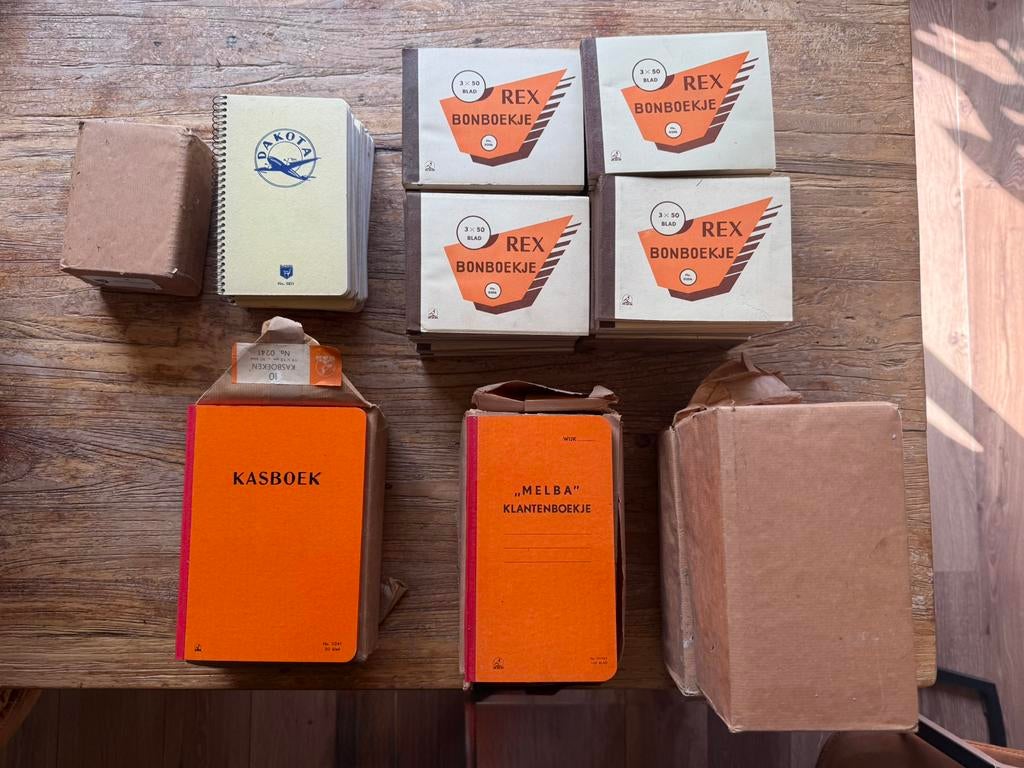 Diverse vintage boekjes - kas-/notitie-/bonnenboekje, Nieuw, Ophalen of Verzenden, Dakota, Melba, REX, X
