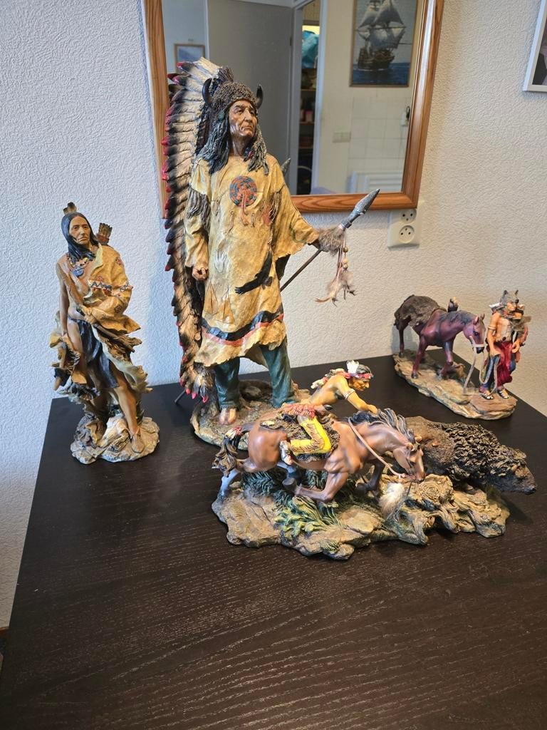 Indianen beelden native american, Verzamelen, Beelden en Beeldjes, Ophalen