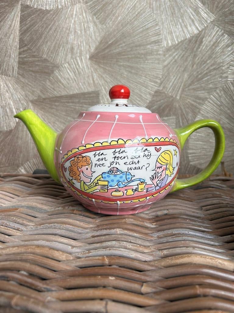 Blond Amsterdam theepot met leuke tekst, Ophalen, Blond Amsterdam, Keramiek, Overige typen