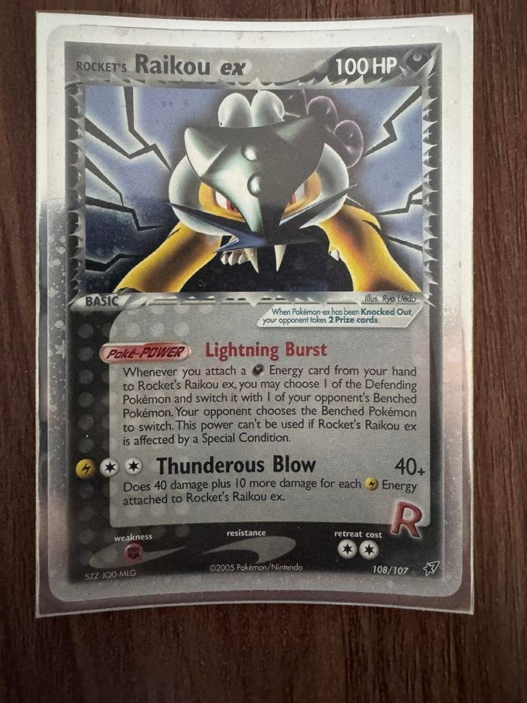 Rocket’s Raikou ex 108/107 Secret Rare EX Deoxys 2005, Hobby en Vrije tijd, Verzamelkaartspellen | Pokémon, Zo goed als nieuw