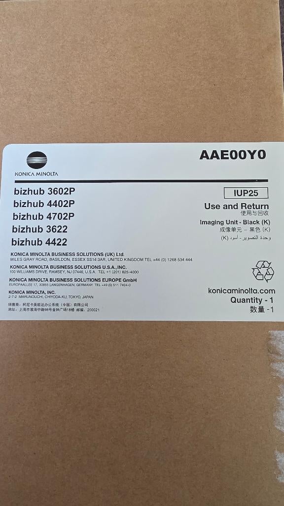 Bizhub cartridge iup25 AAEOOYO black konica Minolta, Ophalen of Verzenden, Nieuw