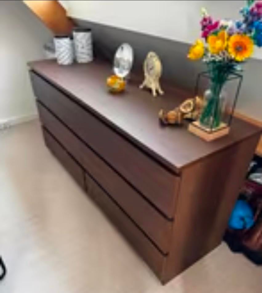 Malm ladekast bruin, Huis en Inrichting, Ophalen