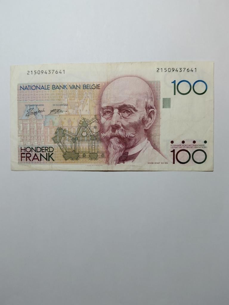 België 100 frank 1982-1994 biljet, Ophalen of Verzenden, Los biljet