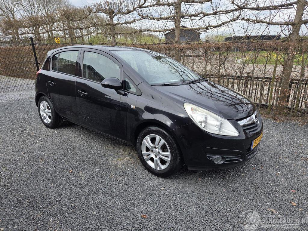 Opel Corsa 1.2 16 V Edition (bj 2009), Auto diversen, Schadeauto's, 1229 cc, Zwart, Benzine, MPV