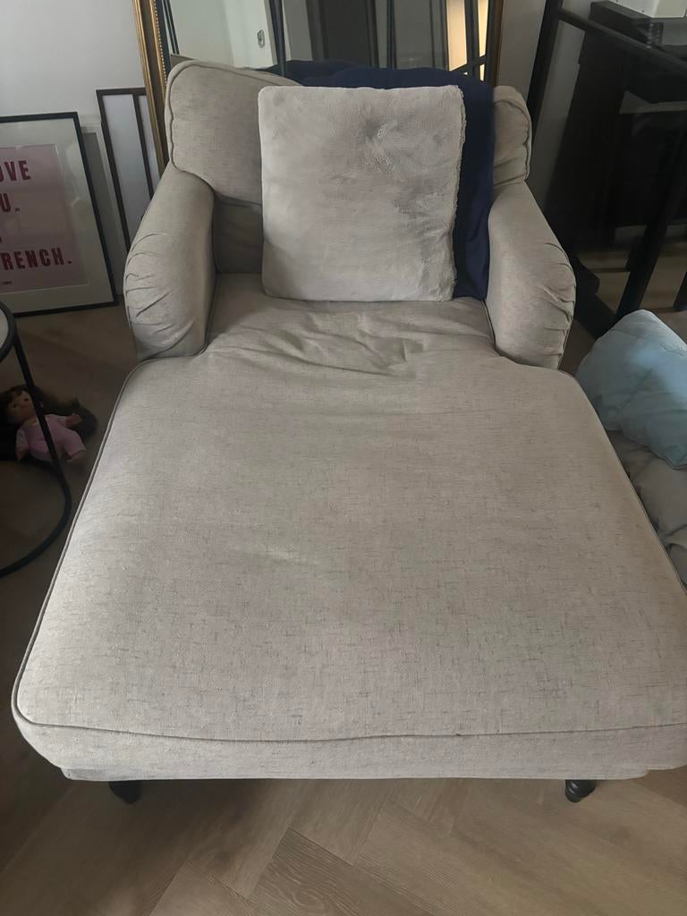 Ikea lounge stoel met nieuwe hoezen, goede staat, Ophalen, Zo goed als nieuw, Eenpersoons, Stof