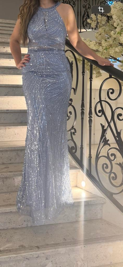 Prachtige Galajurk met Pailletten - Maat M, Maat 38/40 (M), Galajurk, Ophalen of Verzenden, Zo goed als nieuw