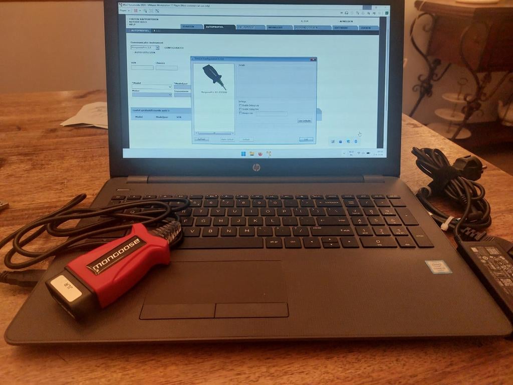 Volvo mongoose obd2 stekker+Hp laptop met vida, Verzenden