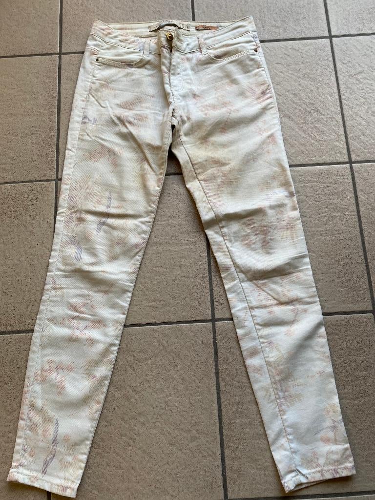 lichte Zara Trafaluc broek - maat 38 - vogeldessin, Maat 38/40 (M), Overige kleuren, Zara, Ophalen of Verzenden